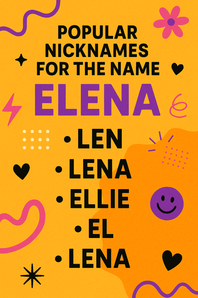Popular Nicknames for the Name "Elena"