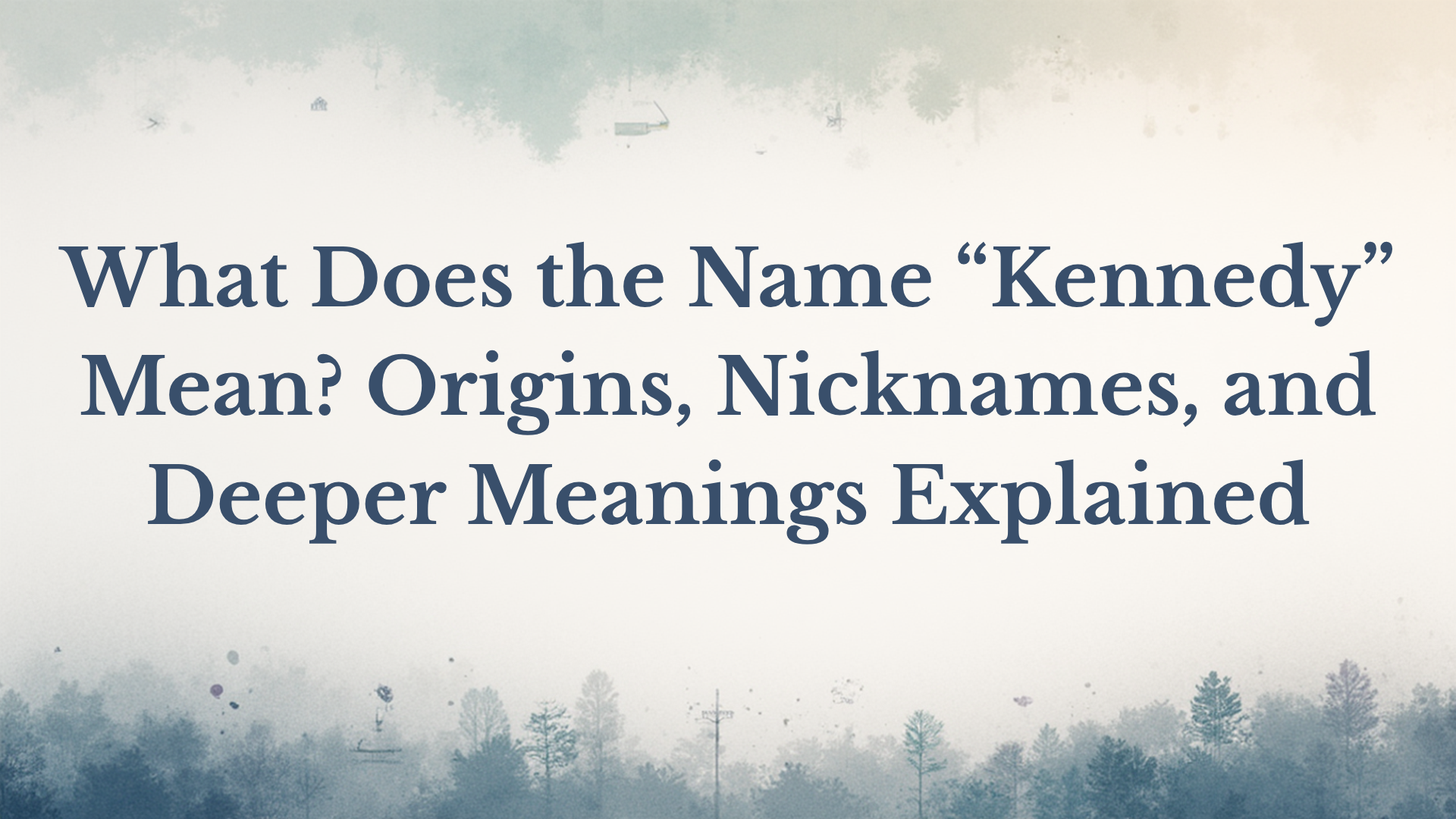 What Does the Name “Kennedy” Mean? Origins, Nicknames, and Deeper Meanings Explained