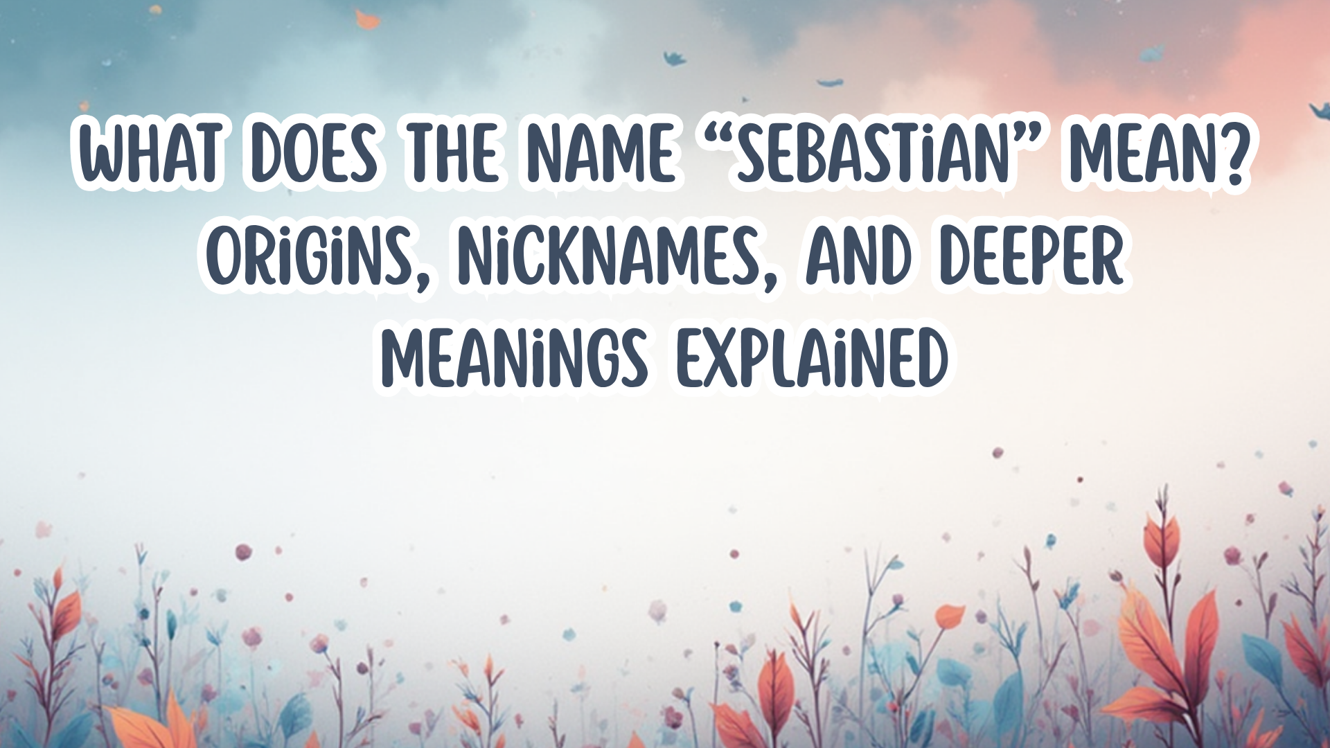 What Does the Name “Sebastian” Mean? Origins, Nicknames, and Deeper Meanings Explained