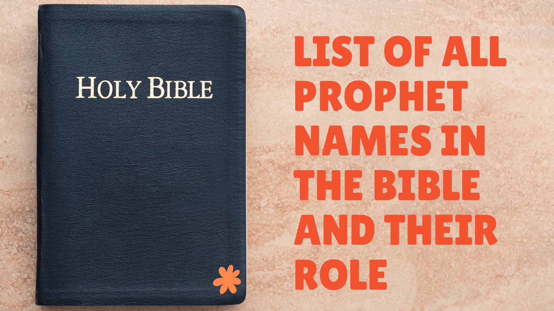 List of All Prophet Names in the Bible and Their Role
