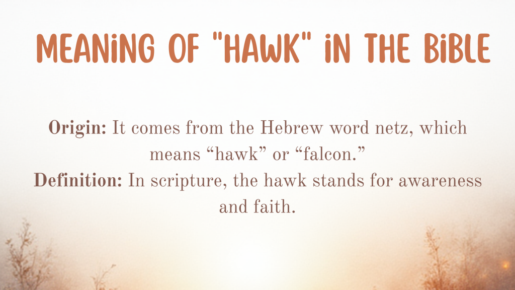 Meaning of "Hawk" in the Bible