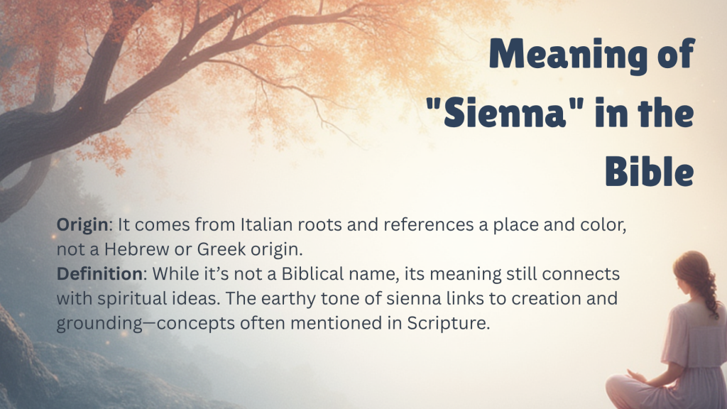Meaning of "Sienna" in the Bible